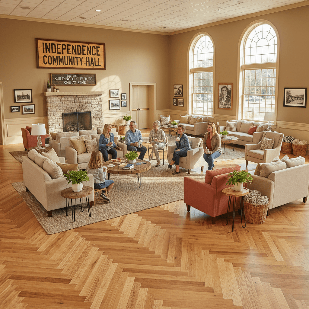 Completed flooring installation in Independence home